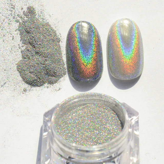 Glitter Dust Mirror Effect Nails Art Chrome Pigment Holographic Powder 0.5g