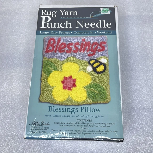 "Kit de agujas perforadoras de almohada de hilo de hilo MCG Textiles Blessings 12""x12"" ¡Nuevo SELLADO!