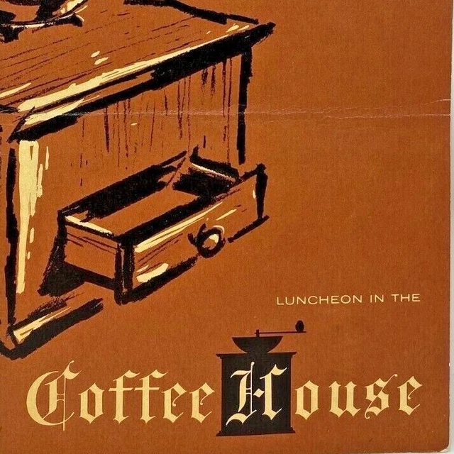 1960S COFFEE HOUSE Restaurant Menu Sheraton Motor Inn Hotel Manhattan