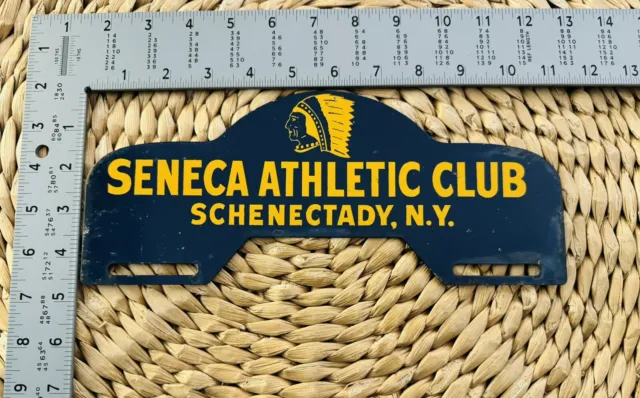 1960 Era Seneca Athletic Club Schenectady New York License Plate Topper Sign