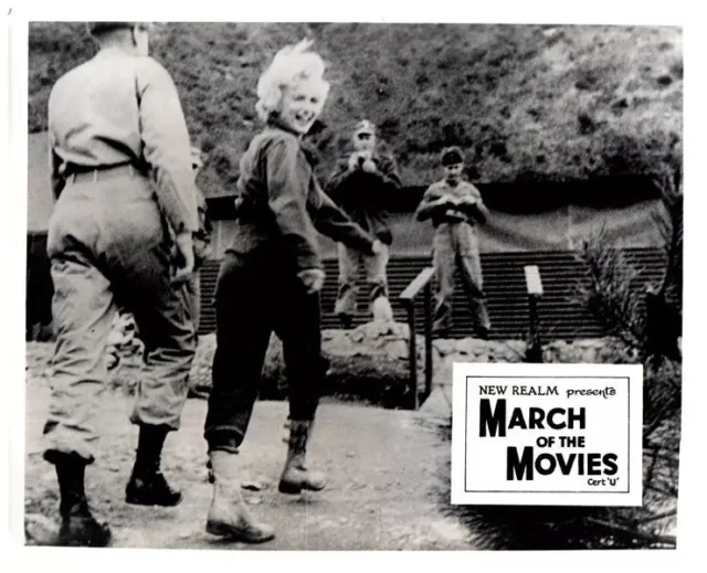 March of the Movies Lobby Card Marilyn Monroe Korean War USO Tour Flirty Smile