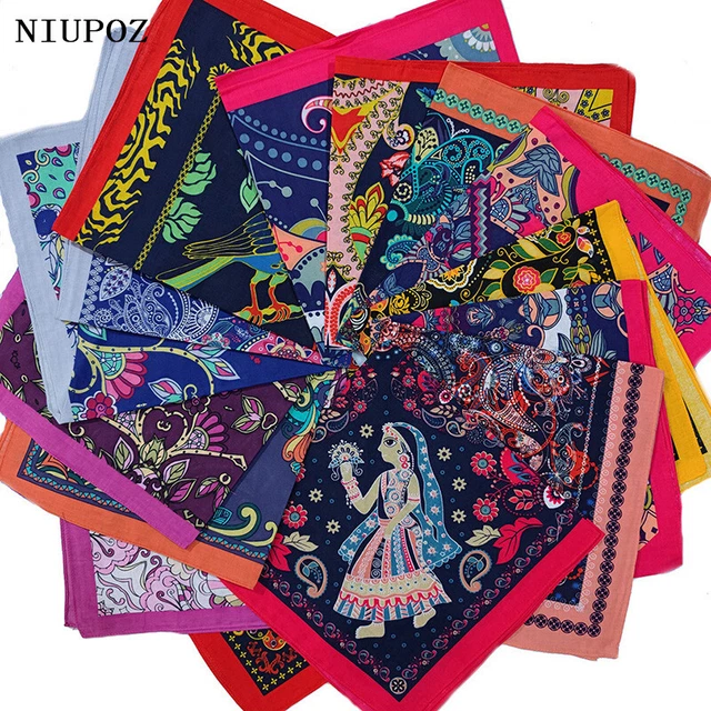 New Design Fashion Lady Flower Hip Hop Cotton Bandana Square Scarf Headband Men