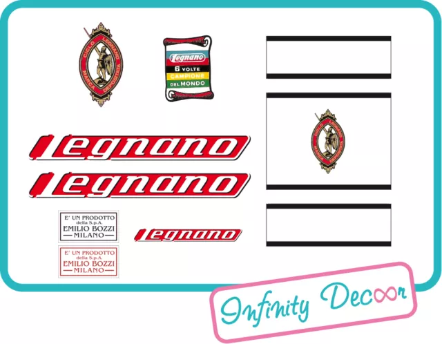 Kit stickers adesivi per bici vintage LEGNANO - Legnano bici