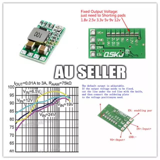 Mini DC-DC 12-24V To 5V 3A Step Down Power Supply Module Voltage Buck Converter