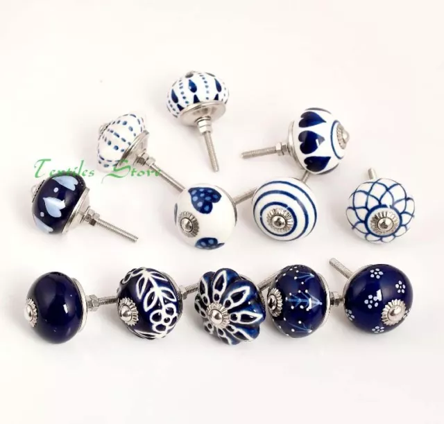Indian Door knobs Ceramic knobs Pulls knobs dresser knobs drawers knobs Cabinet