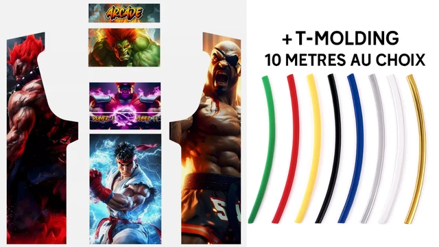 Autocollants Street Fighter Vs Tekken Pour Borne D'arcade Bartop - Marque PM88 - Fabriqué En France