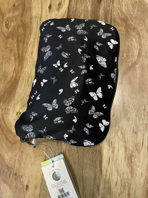 Maaji NWT Folding Black & White Butterfly Duffle Bag Weekender~Surf Luggage