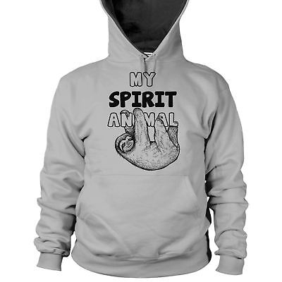 My Spirit Animal Sloth Hoodie Hooded Top Lazy Chilled Day Lounging Relax Slo L69