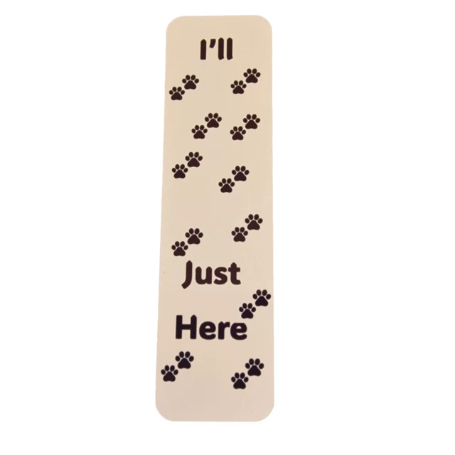Paws Here Aluminium Bookmark photo / text gift book reader present