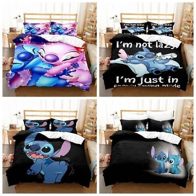 Lilo Stitch Duvet Cover Set With Pillowcase 3D Character Bedding Quilt Cover Set