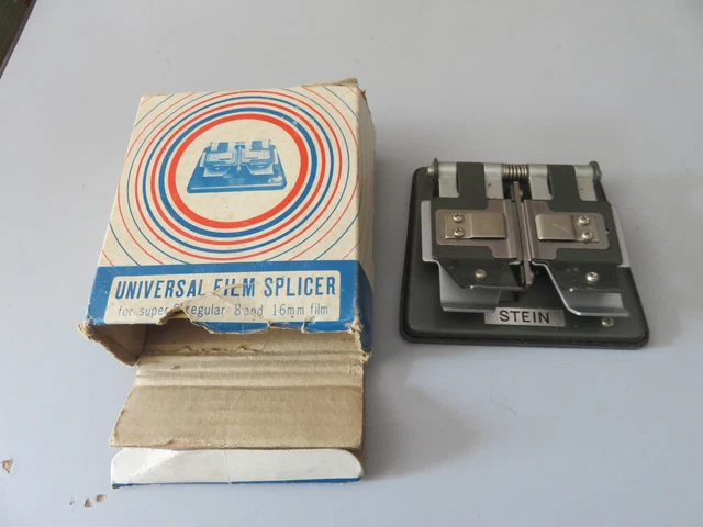 giuntatrice SPLICER Universale SUPER 8 e 16 mm film  con scatola anni '50