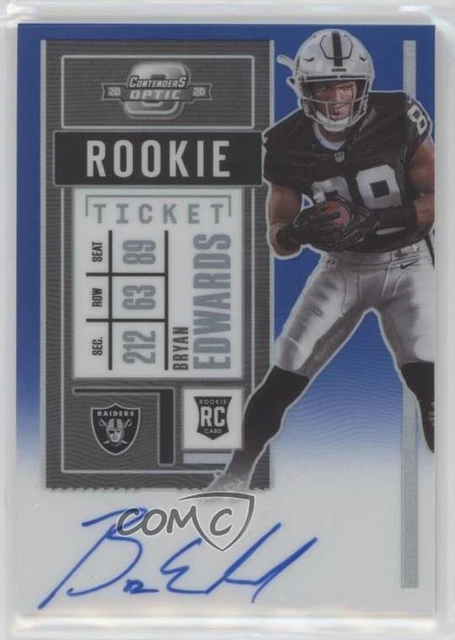 2020 Panini Contenders Optic Ticket RPS Blue /75 Bryan Edwards Rookie Auto RC