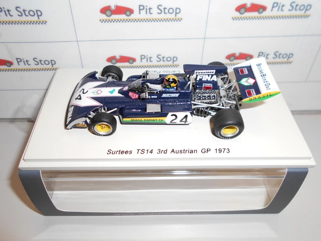 Miniature Spark Surtees TS9B – James Hunt – RAC 1973 – 1/43 – Neuve