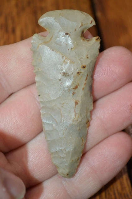 Nice Gray Hornstone Archaic Dovetail Trigg Co, Kentucky 2.7/8 x 1.1/8