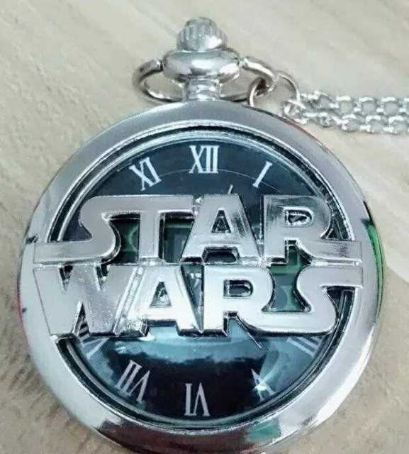 Star Wars Fob Silver Watch Pendant Steam Punk Space Opera Darth Vader Movies USA 2