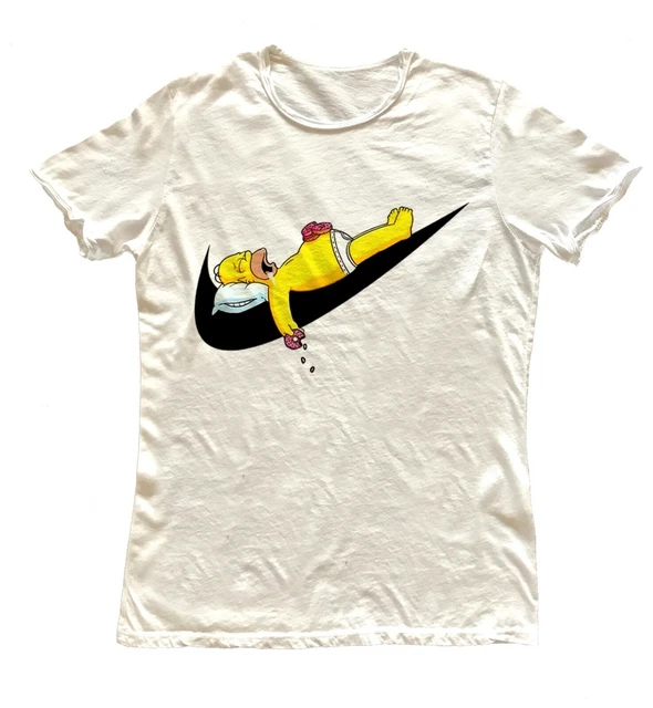 T-shirt stampata 100% cotone home doh nik moda divertente