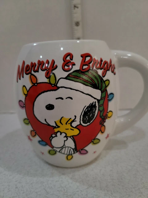 Snoopy Merry And Bright Christmas Large Coffee Tea Holiday Mug