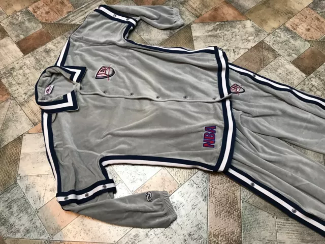 Philadelphia 76ers Velour Track Suit Mens Size 2XL Reebok hardwood