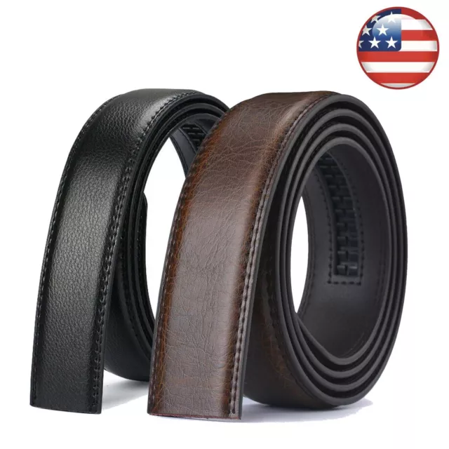 Luxury Men's Automatic Buckle Belt Ratchet Strap Genuine Leather Strap Jeans