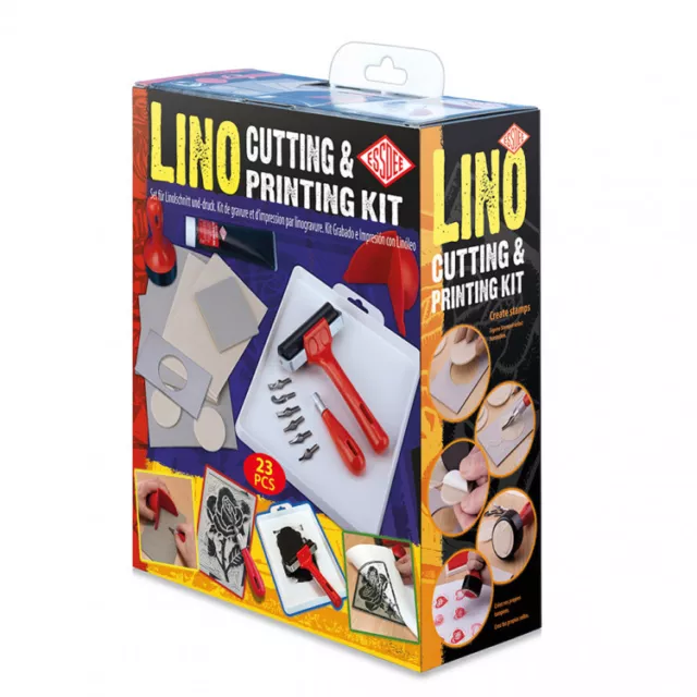 Essdee Lino Cutting & Printing Kit 23Pcs Set - Create Stamps & Prints