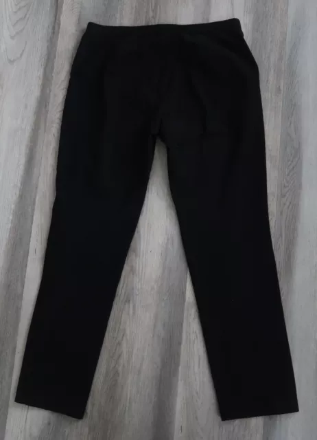 Eileen Fisher MID Waist Slim Pant in Black TAPERED Stretch Crepe XS, NWOT