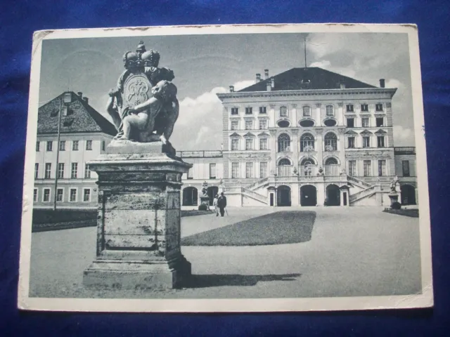 AK Postkarte * München Schloss Nymphenburg * gelaufen mit Briefmarken 1951