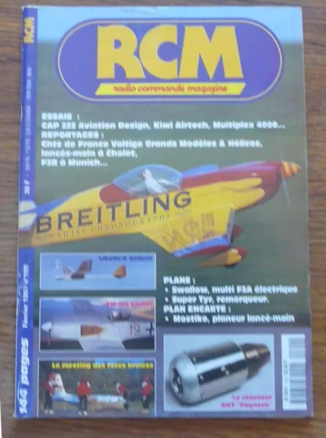 Aéromodelisme RCM RADIO COMMANDE MAGAZINE n°190 Plan  encarté mostiko planeur