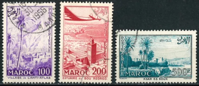 MOROCCO OLD STAMPS 1955 Airmail - Local Motives - USED