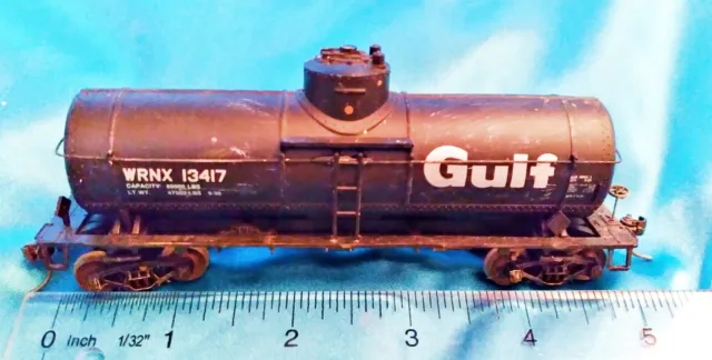 VTG LIFE-LIKE BLACK GULF Gas Oil Tanker Tank Train Tanker HO Scale WRNX 13417