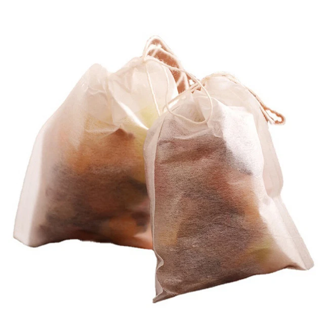 100Pcs Teabags Biodegradable Paper Tea Bags Drawstring Empty Tea Bags-xp