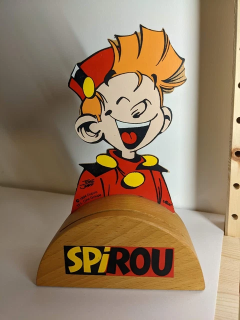 Tirelire Spirou En Bois Massif Vilac - Coffret D'origine Scellé (1994)