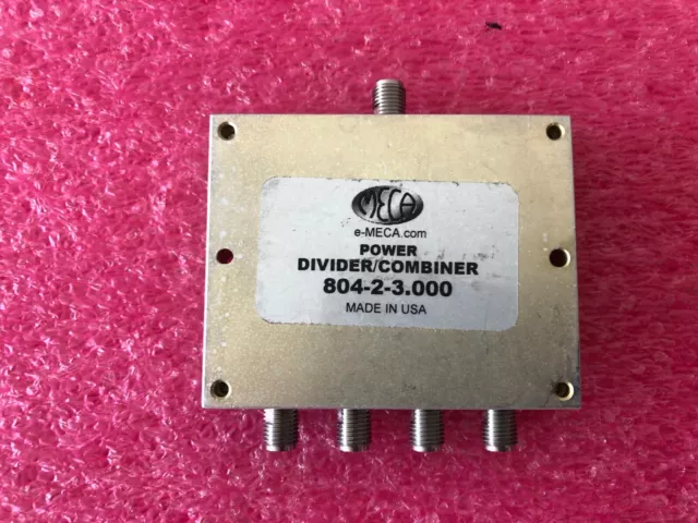 MECA 804-2-3.000 2-4 GHz 25db 4-Way RF Power Splitter Divider Combiner