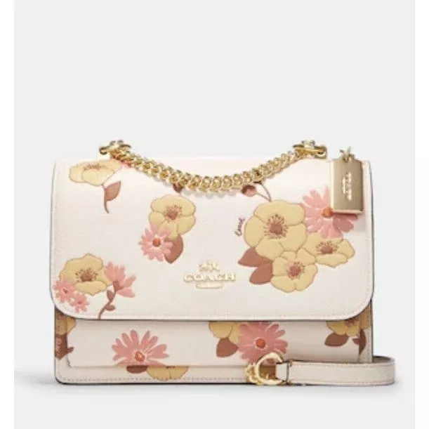 Coach CH550 Klare Crossbody Bag Purse Leather Floral Cluster Flowers Spring NWT