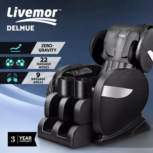 Livemor Massage Chair Electric Recliner Zero Gravity Full Body Shiatsu Massager