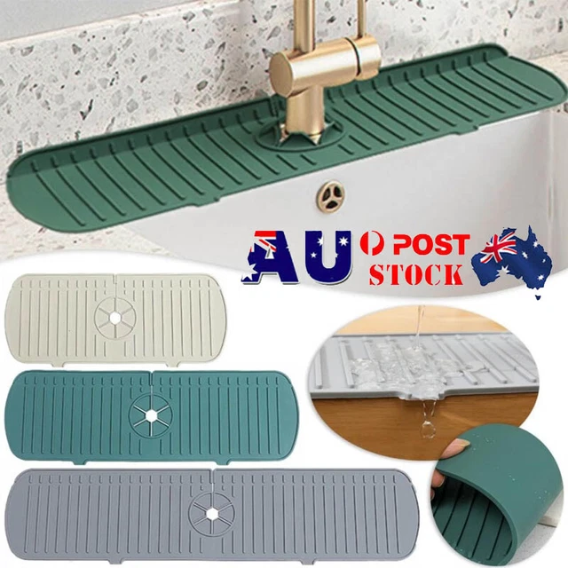 Silicone Faucet Mat Kitchen Protector Faucet Absorbent Mat Sink Splash Guard AU