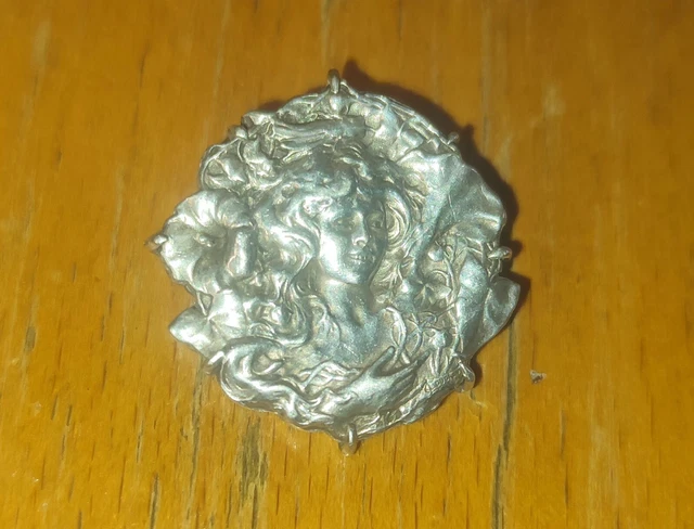 Ancien carnet de bal en argent 800 poinçon orfévre art nouveau décor de gui 1900 | Argent massif poincon