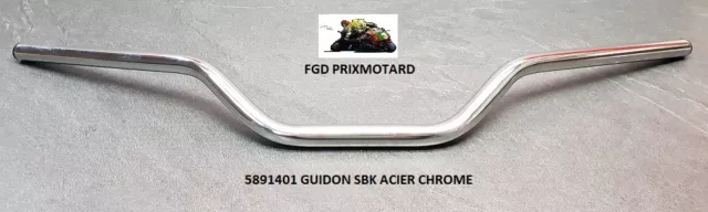 Guidon Moto Route Sbk Acier Chrome 22Mm 5891401 Honda 2