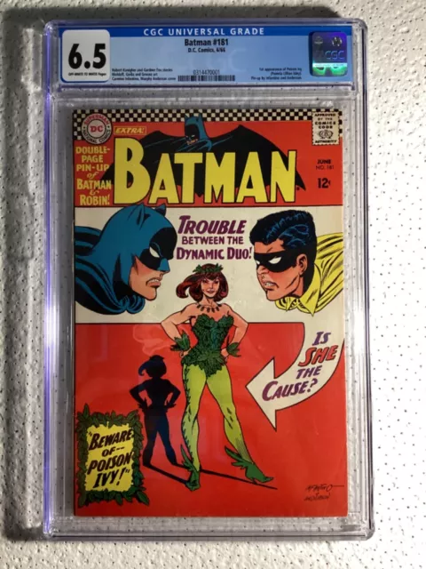 DC Comics, Batman #181, 1966, 1st Poison Ivy, CGC 6.5 OW/W Pgs, Look!