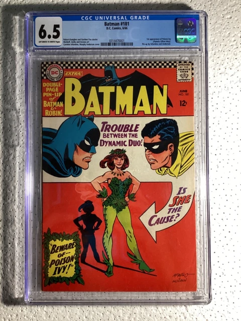 DC Comics, Batman #181, 1966, 1st Poison Ivy, CGC 6.5 OW/W Pgs, Look!