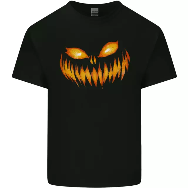 Pumpkin Face Halloween Horror Scary Mens Cotton T-Shirt Tee Top