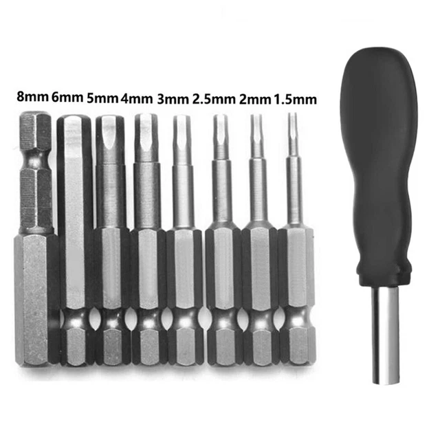Embout Tournevis Magnétique à Tête Boule 1/4'' - 100mm - Tailles H1.5 à H10 - Acier - Neuf
