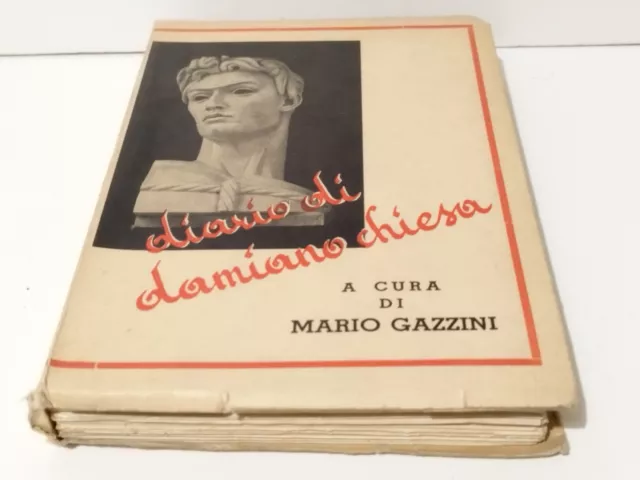 Libro diario di Damiano Chiesa. Mario Gazzini 1936 intonso con pagine da tagliar