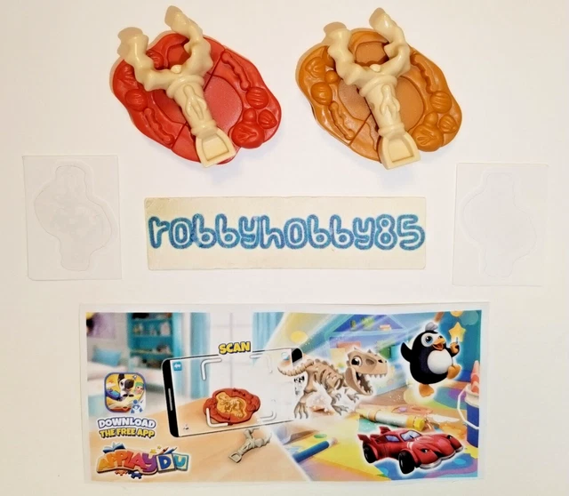 Serie Completa Paleontologia (Vt088 - Vt088A) + 2 Bpz Kinder Italia 2023/2024