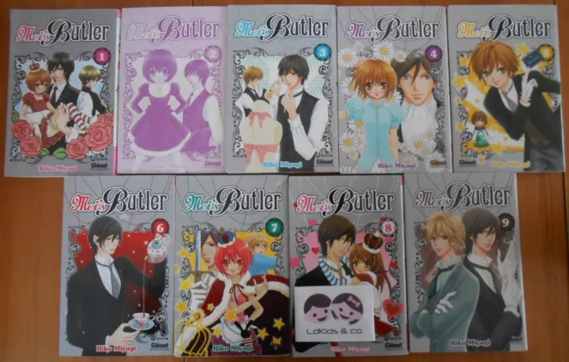 LOT de 9 MANGAS Mei's BUTLER VF TOME 1 A 9  Riko MIYAGI GLENAT