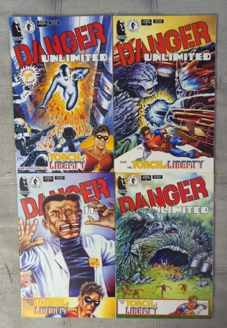Danger Unlimited #1-4 (1994) Dark Horse Comics Full Complete Series! John Byrne!