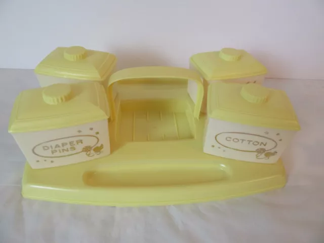 Rare Find Vintage Baby Nursery Diaper Changing Table Organizer Caddy Station