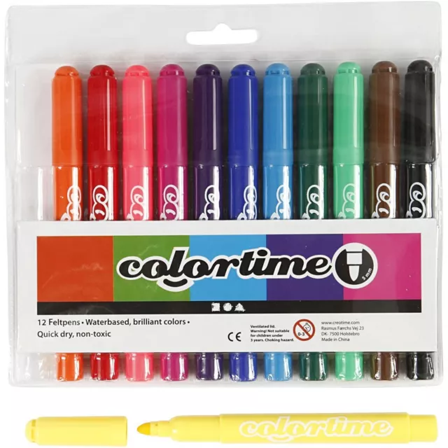 Colortime 12-Piece Colortime Marker, Standard Colors
