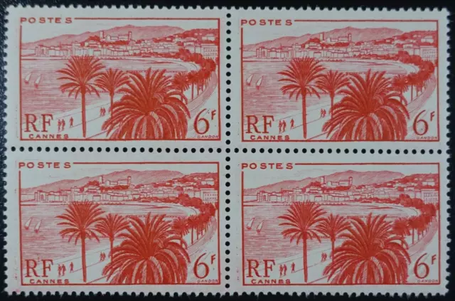 FRANCE timbre CANNES N°777 BLOC de 4 NEUF ** LUXE MNH
