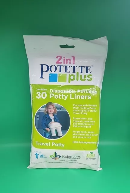 Kalencom 2 in 1 Potette Plus Disposable Portable Potty Liners 30pc Travel New