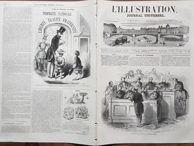 L' Illustration 1849 N 350 Le Banc Des Nouveaux Ministres De L'assemblee Legisla